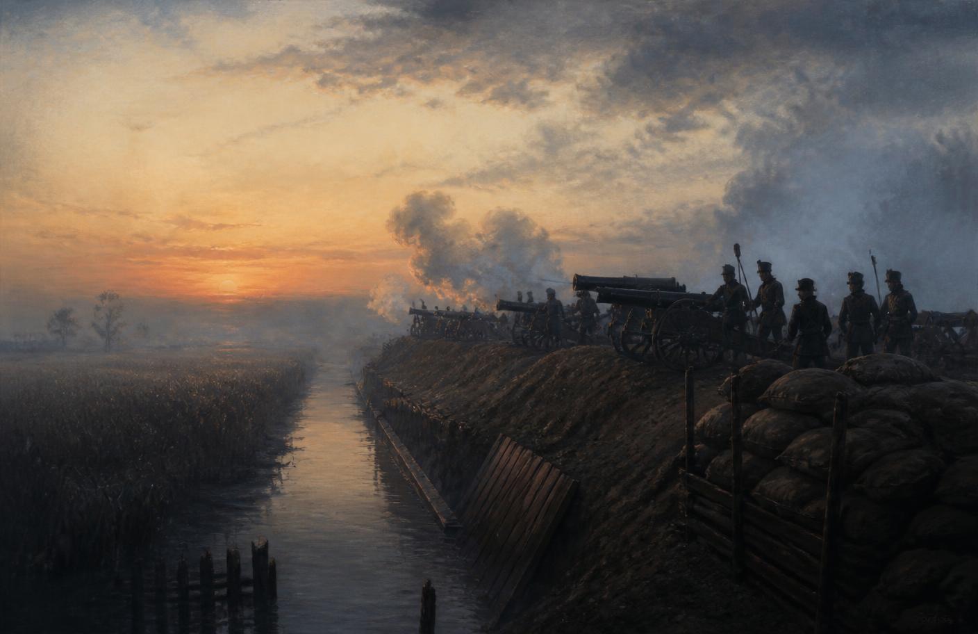 Reconstitution du rempart de terre et de bois à Chalmette, 8 janvier 1815