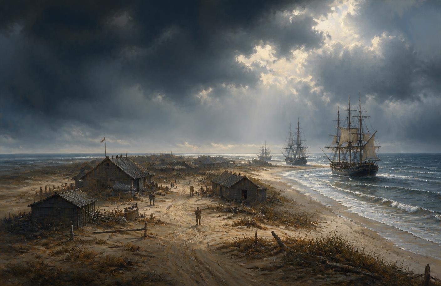 Reconstitution de l'établissement de Galveston vers 1818